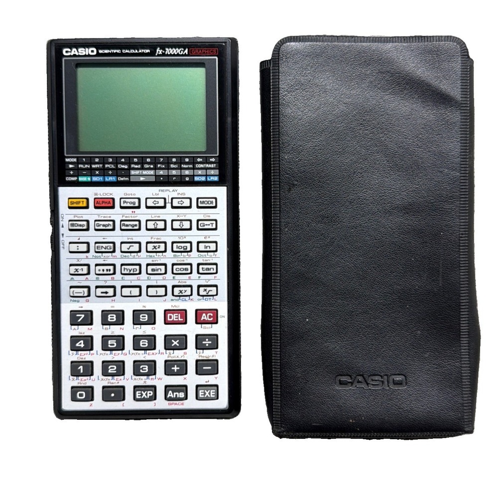 Casio FX-7000GA Scientific Calculator Vintage With Case Tested New Battery